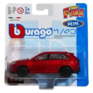 1:43 Bburago Street Fire – 2022 Toyota RAV4 in Blister Card - Image 2