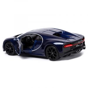 1:32 Bburago - Bugatti Chiron - Metallic Deep Blue in Window Box - Image 2