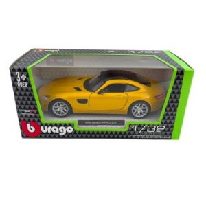 1:32 Bburago - Mercedes-AMG GT - Yellow in Window Box - Image 4