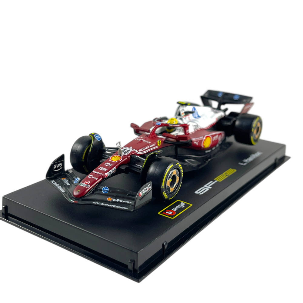 1:43 F1 2025 – Ferrari SF25 Special MonzaGP Livery #44 Lewis Hamilton in Acrylic Box