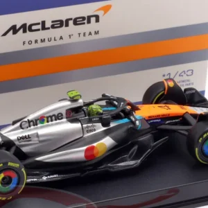 1:43 F1 2025 - McLaren MCL39 Special BritishGP Livery #4 Lando Norris in Acrylic Box - Image 3