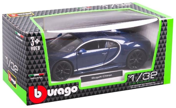1:32 Bburago - Bugatti Chiron - Metallic Deep Blue in Window Box