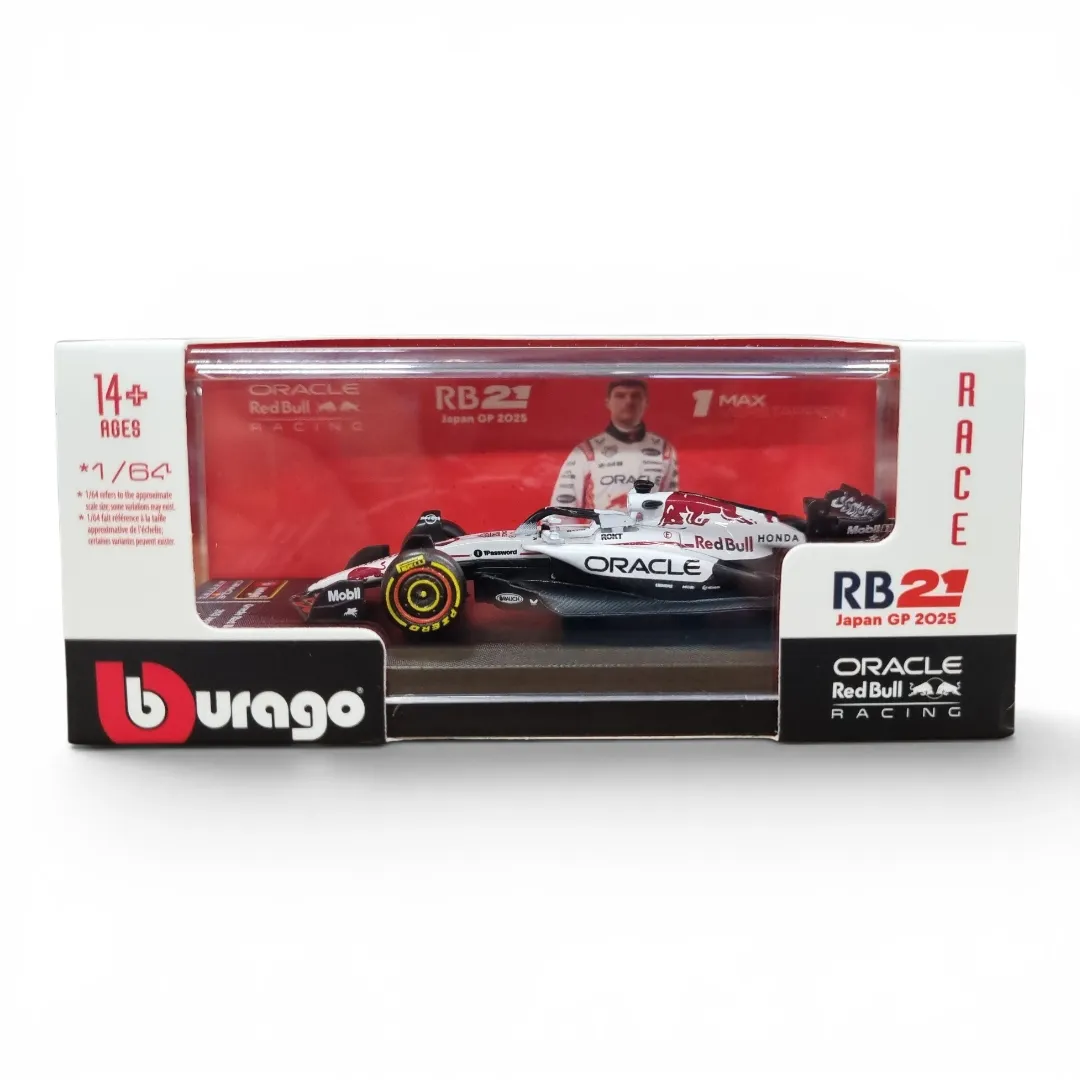 1:64 F1 2025 - Oracle Red Bull Racing RB21 Special JapaneseGP Livery #1 Max Verstappen in Acrylic Box - Image 6
