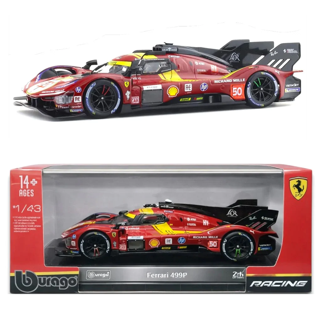 1:43 WEC 2025 – Ferrari 499P – #50 Fuoco, Molina, Nielsen in Acrylic Box
