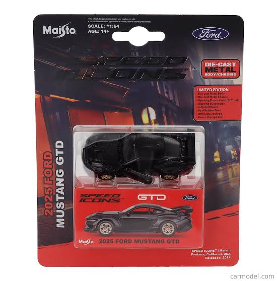 1:64 Speed Icons – 2025 Ford Mustang GTD in Blister Card