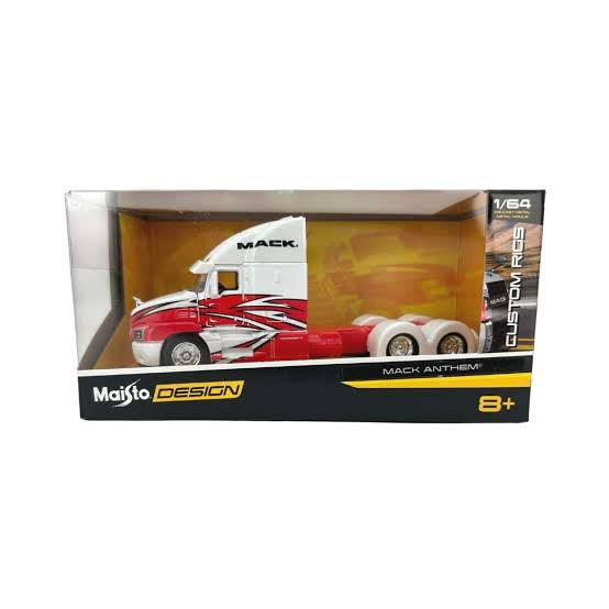 1:64 Maisto Custom Rigs – Mack Anthem White/Red