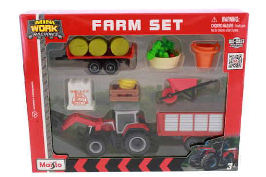 MINI WORK MACHINES Farm Playset in window box