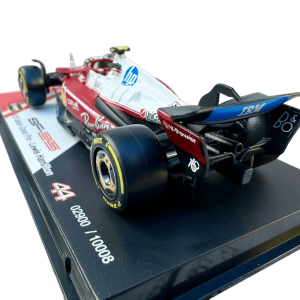 1:43 F1 2025 - Ferrari SF25 Special MonzaGP Livery #44 Lewis Hamilton in Acrylic Box Special Stand - Image 3