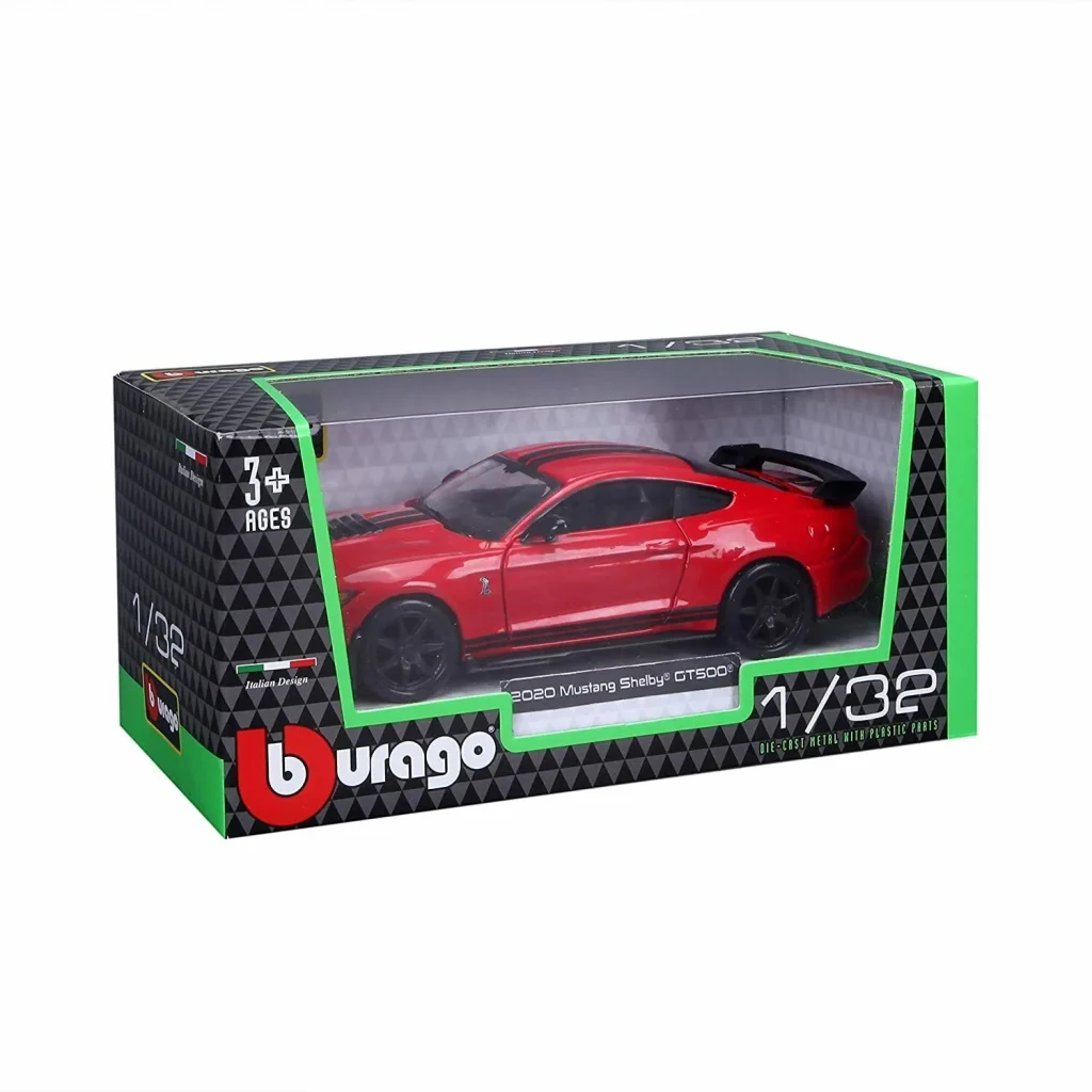 1:32 Bburago - Mustang Shelby GT500 2020 - Red in Window Box